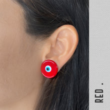 Load image into Gallery viewer, Murano Nazar Earrings ( Red )
