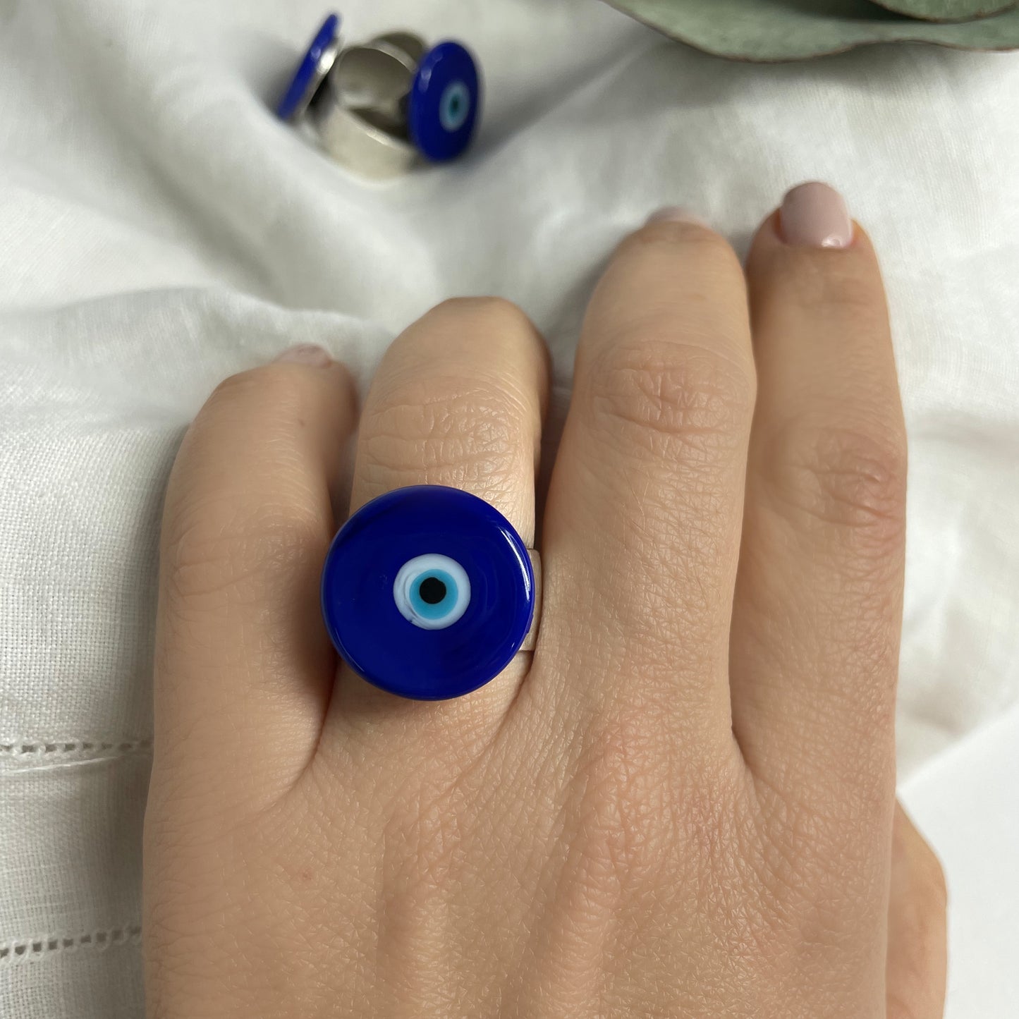 Nazar Ring Blue