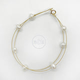 Everyday Wear Gold Pearl Bracelet  - Real Pearls