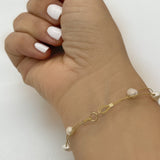 Everyday Wear Gold Pearl Bracelet  - Real Pearls
