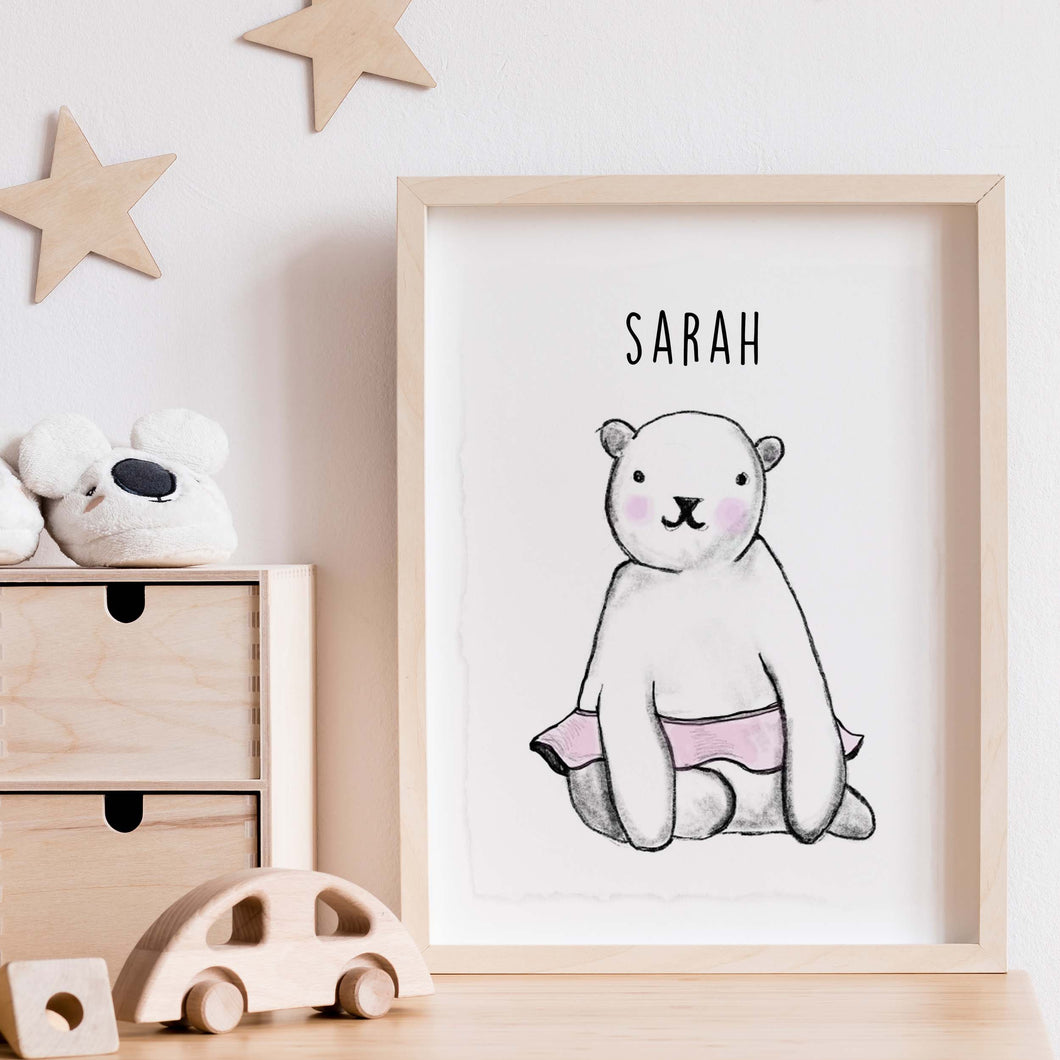 Custom Name Teddy Bear