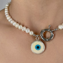 Load image into Gallery viewer, Silver Athens Choker with Murano Charm
