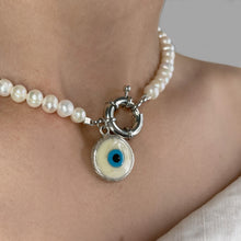 Load image into Gallery viewer, Silver Athens Choker with Murano Charm
