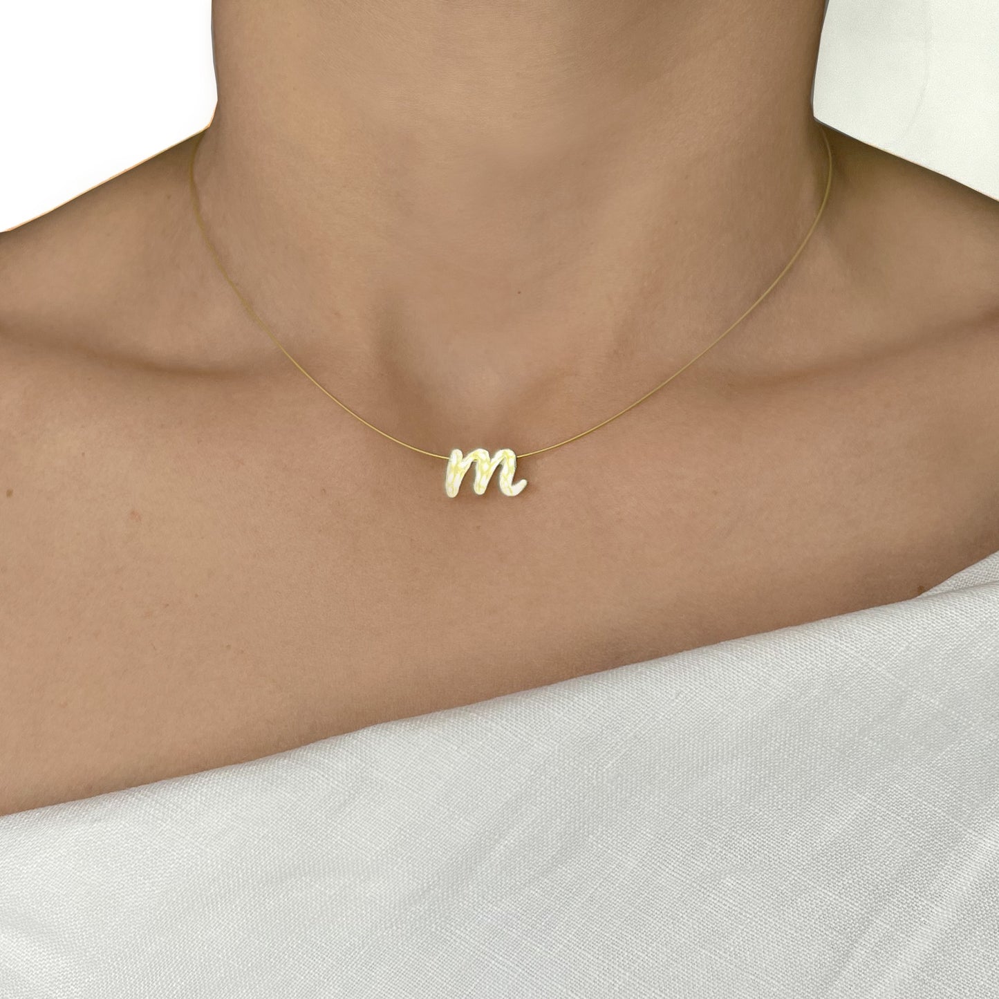 Gold Letters Choker Necklace