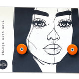 Murano Nazar Earrings ( Orange )