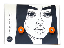 Load image into Gallery viewer, Murano Nazar Earrings ( Orange )
